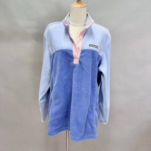Columbia Benton Springs pastel Colorblock Half-Snap Long-Sleeve Pullover Size 1X - Picture 1 of 16